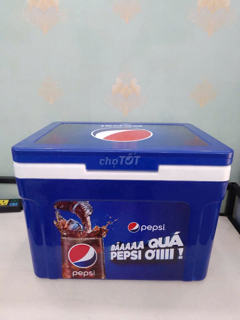 THANH LÝ THÙNG ĐÁ PEPSI 50L DÙNG 2 LẦN NHƯ MỚI