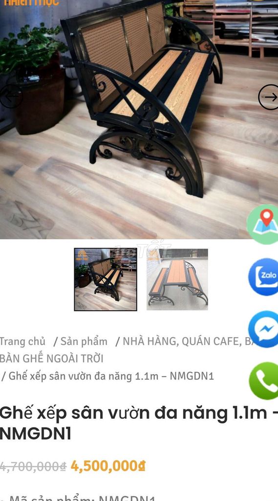 Thanh lý ghế xếp sân vườn đa năng mới 90%