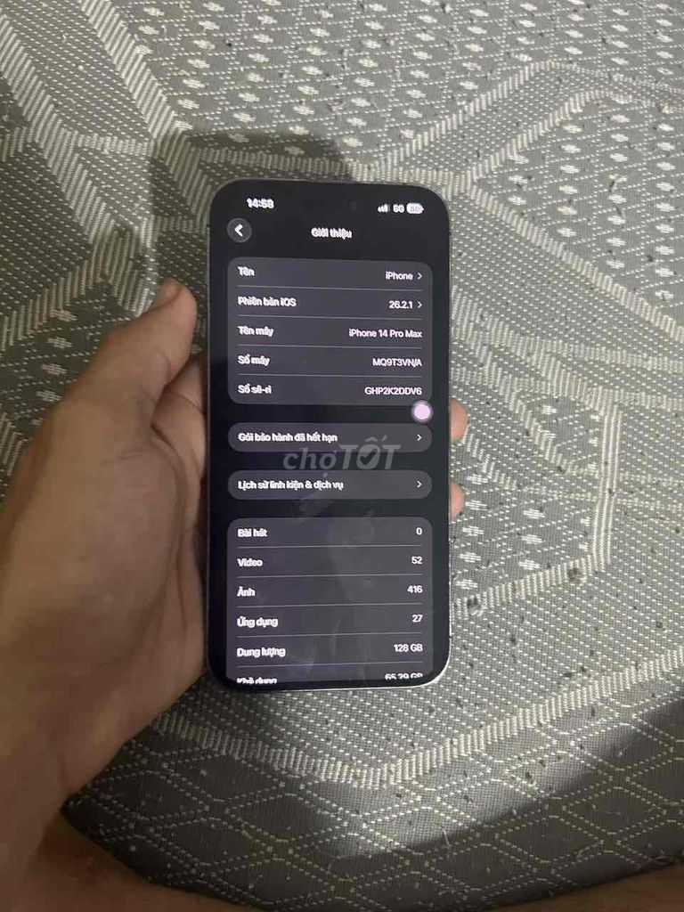 Apple iPhone 14 Pro Max 128GB Tím. Mua bán Điện thoại tại Quận Liên Chiểu Đà Nẵng được đăng bởi Nguyễn Hải Khánh hình 1