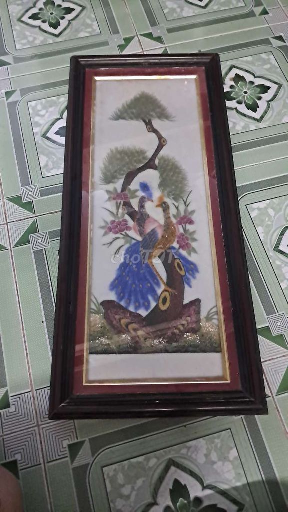Tranh treo tường Chim công gỗ. Mua bán Đồ sưu tầm, đồ cổ tại Quận Tân Bình Tp Hồ Chí Minh được đăng bởi khanh le hình 1