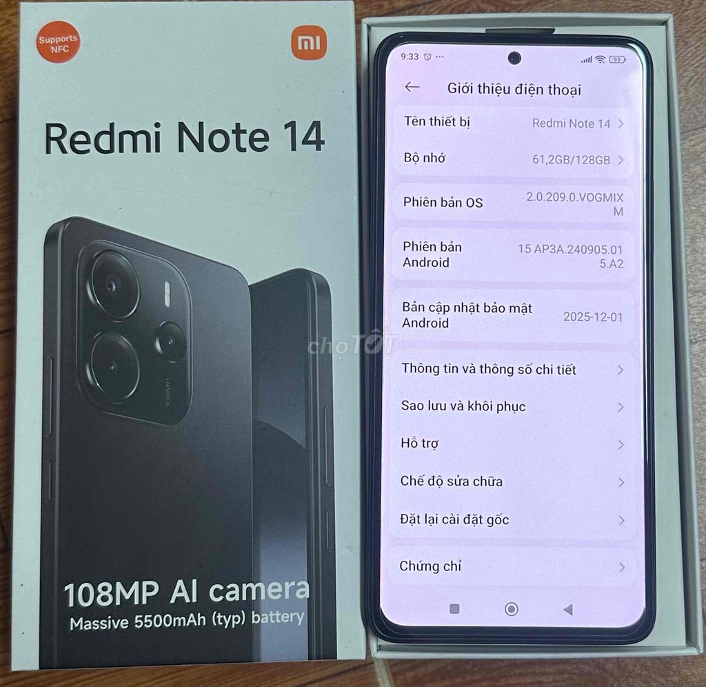 Xiaomi Redmi Note 14 128GB Đen. Mua bán Điện thoại tại Quận Tây Hồ Hà Nội được đăng bởi Lê Cường hình 1