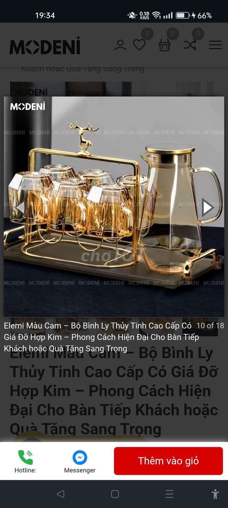 Bộ bình ly MODENI Thủy tinh Cam 1600ml. Mua bán Nội thất, đồ gia dụng khác tại Huyện Châu Thành Tây Ninh được đăng bởi Trần Phát  hình 1