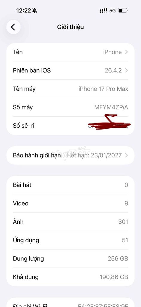 iPhone 17 Pro Max 256GB Bạc. Mua bán Điện thoại tại Quận Bình Tân Tp Hồ Chí Minh được đăng bởi Van Ty hình 1