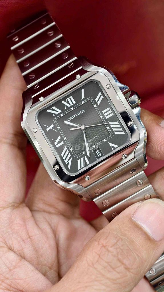 Cartier Santos WSSA0096 Nam Thép Đen. Mua bán Đồng hồ tại Quận Hoàng Mai Hà Nội được đăng bởi Anh Tuấn hình 1