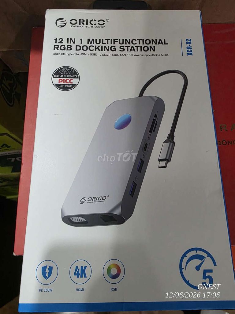 Orico XGR-X2 Docking Station Vàng đồng 12 cổng. Mua bán Phụ kiện (Màn hình, Chuột...) tại Quận Sơn Trà Đà Nẵng được đăng bởi Thanh Liêm hình 1