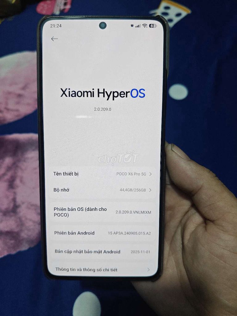 POCO X6 Pro 256Gb nguyên zin cáp sạc zin. Mua bán Điện thoại tại Huyện Bình Chánh Tp Hồ Chí Minh được đăng bởi tủn cùi chuối hình 1