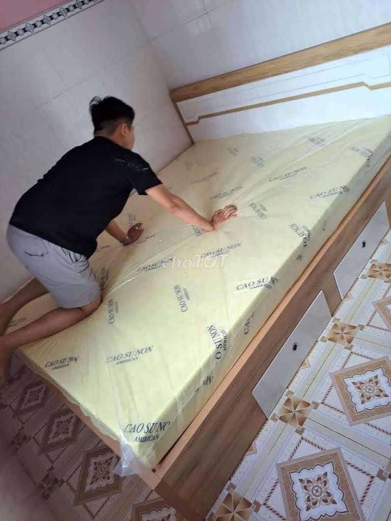 Giường gỗ mdf hộc kéo nehh