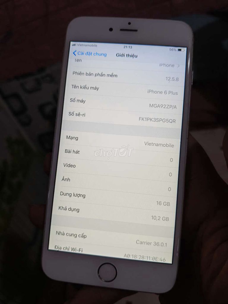 Apple iPhone 6 Plus 16GB Bạc Mất vân tay. Mua bán Điện thoại tại Thành phố Vũng Tàu Bà Rịa - Vũng Tàu được đăng bởi Công hình 1