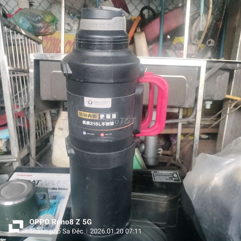 Bình giữ nhiệt Inox 316L 6 lít Đen. Mua bán Dụng cụ nhà bếp tại Thành phố Sa Đéc Đồng Tháp được đăng bởi Nguyễn tài luận hình 1