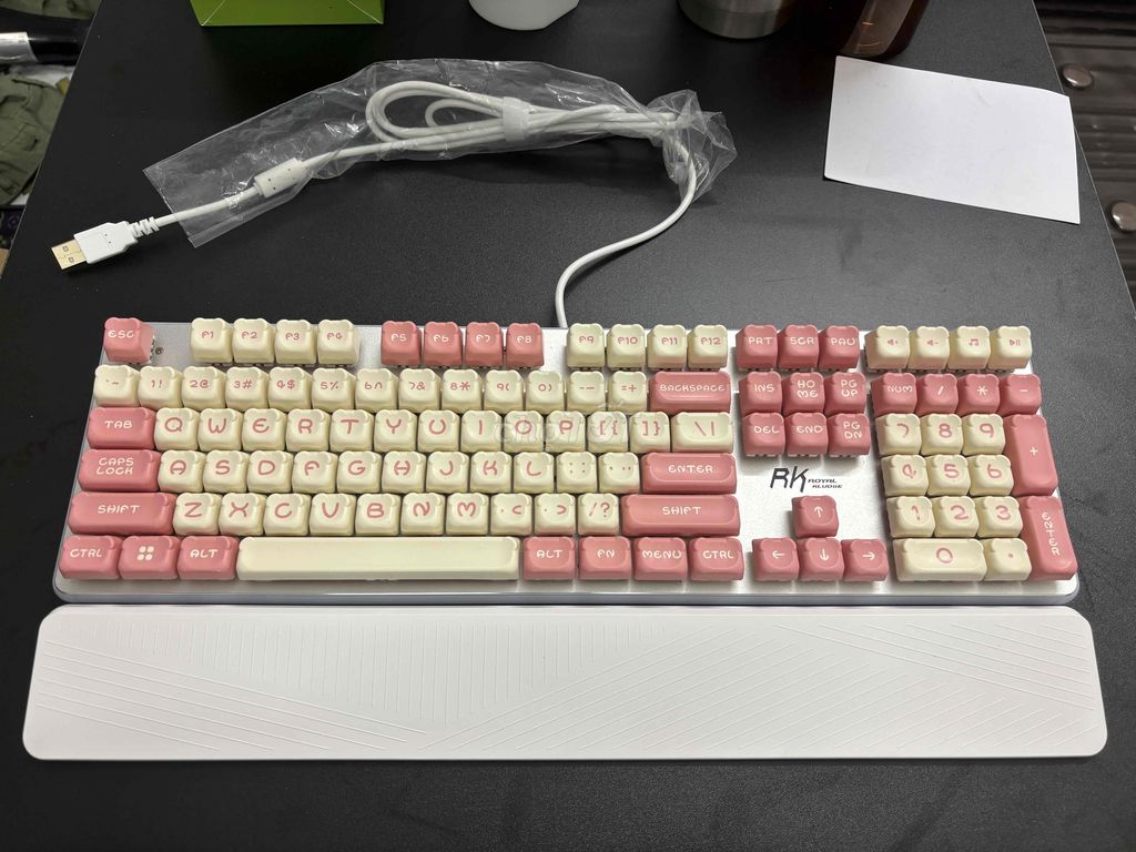 Bàn phím Cơ ROYAL KLUDGE 918 độ Keycap theme hồng