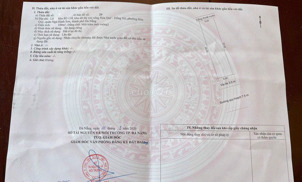 Chính Chủ Bán Đất Đầm Sen Nam Hòa Xuân B2.138 Bờ Quan 22 Giá 4.5 tỷ