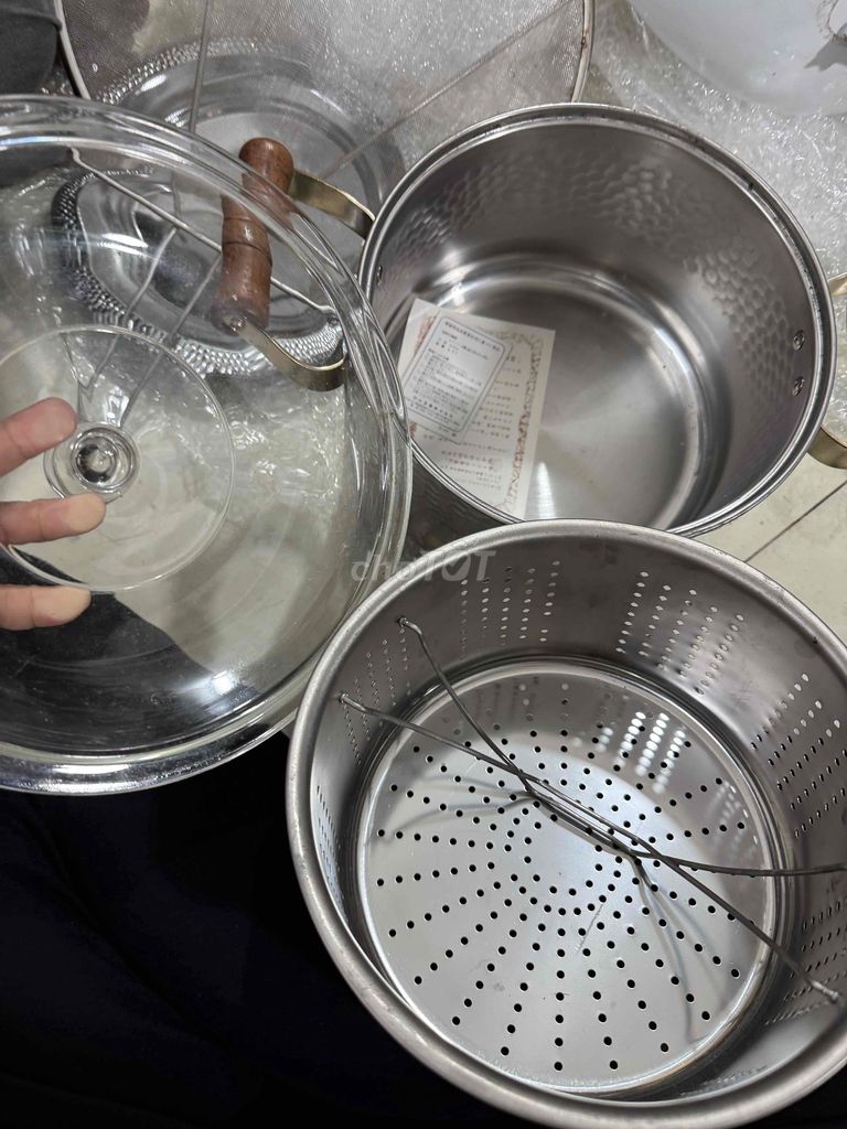 Nồi hấp Inox nắp Thủy tinh Thanh lý. Mua bán Dụng cụ nhà bếp tại Huyện Bình Chánh Tp Hồ Chí Minh được đăng bởi SHOP SI JP hình 1