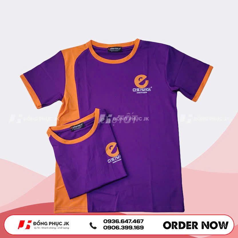 Áo Thun Phối Cổ Tròn, Áo Đồng Phục Theo Yêu Cầu. Mua bán Quần áo tại Quận Tân Phú Tp Hồ Chí Minh được đăng bởi Đồng Phục JK hình 1