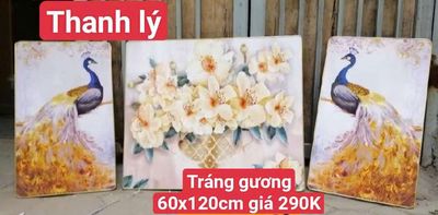Thanh lý tranh tráng gương chim công. Mua bán Đồ sưu tầm, đồ cổ tại Quận Hà Đông Hà Nội được đăng bởi Yen Nhi