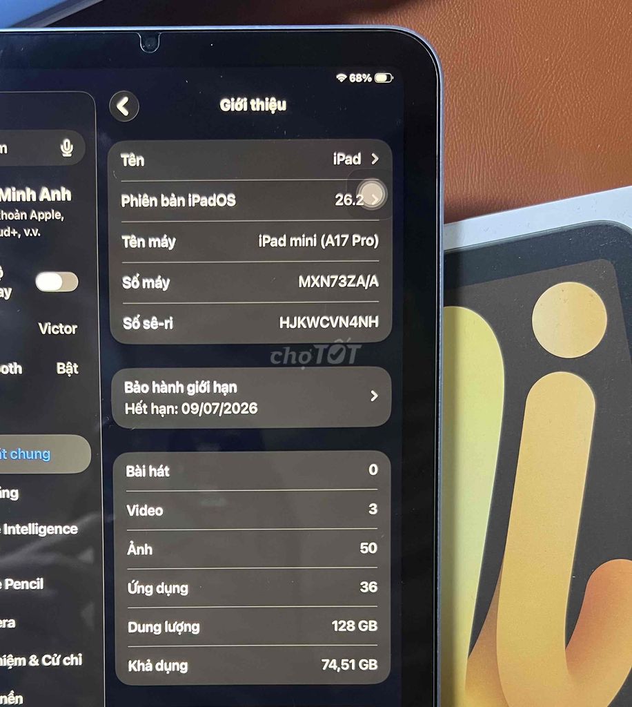 Apple iPad mini 128GB Wifi Xanh Pin 100%. Mua bán Máy tính bảng tại Quận Tân Bình Tp Hồ Chí Minh được đăng bởi Minh Anh hình 1