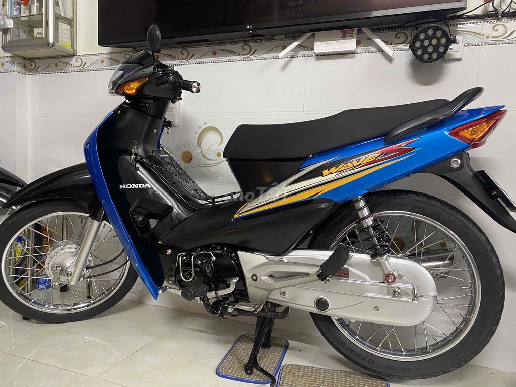 Honda Wave черно-синий, полуавтомат
