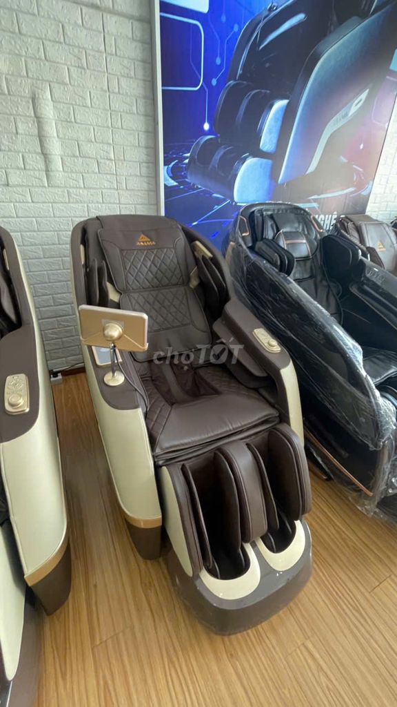 Ghế massage ASAMA Sonic 3 Nâu Sóng âm trị liệu. Mua bán Bàn ghế tại Thành phố Hồng Ngự Đồng Tháp được đăng bởi lantuongasama hình 1