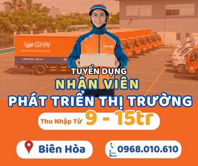 Shipper Hố Nai Biên Hòa Lương 10-15TR/Tháng