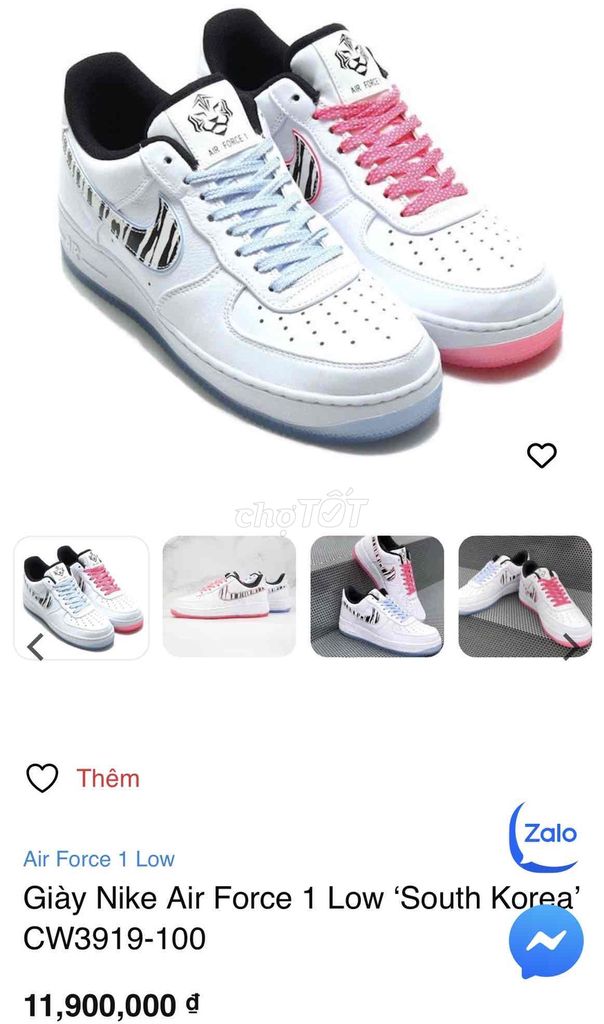 Giày thể thao Nike Air Force 1 Low Da Trắng. Mua bán Giày dép tại Quận Gò Vấp Tp Hồ Chí Minh được đăng bởi ĐỒ Si HIỆU CHÍNH HÃNG hình 1