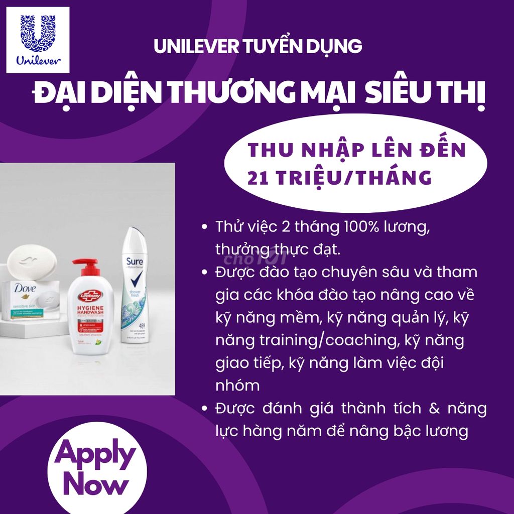 Đại diện thương mại kênh MT - UNILEVER