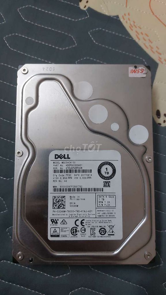 Ổ cứng HDD Dell 1TB 3.5 inch SATA 7200 RPM 99%. Mua bán Linh kiện (RAM, Card...) tại Thành phố Thanh Hóa Thanh Hóa được đăng bởi Lê Thanh Hà hình 1