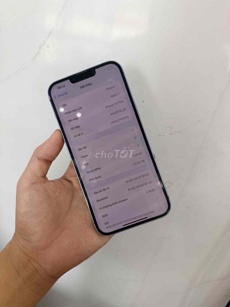 Apple iPhone 14 Plus 128GB Xanh. Mua bán Điện thoại tại Quận Ngũ Hành Sơn Đà Nẵng được đăng bởi Nghĩa  hình 1