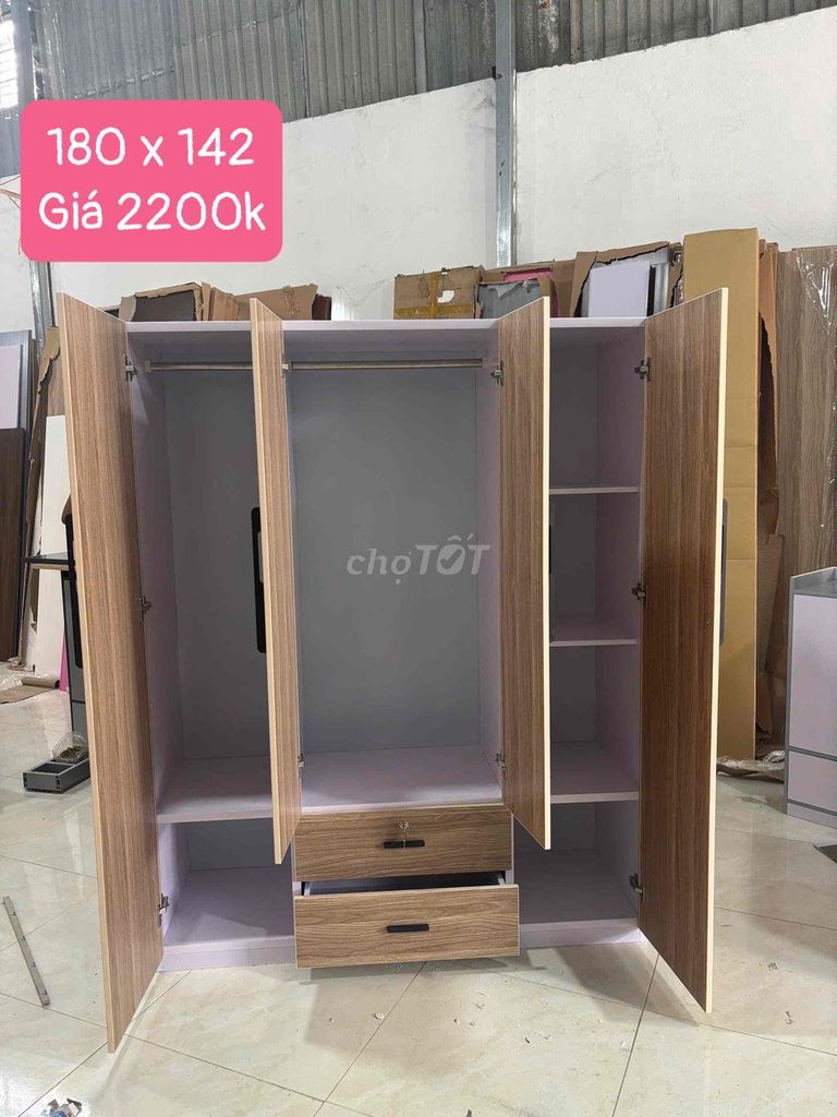Tủ quần áo Nhựa Đài Loan 4 cánh 180*142 //freeship. Mua bán Tủ, kệ gia đình tại Quận Gò Vấp Tp Hồ Chí Minh được đăng bởi Nội Thất Giá Xưởng hình 1
