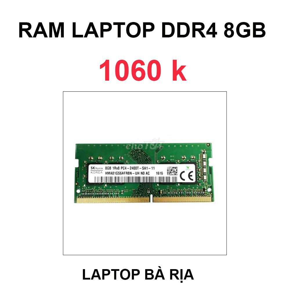 RAM LAPTOP 8GB DDR4 - tăng hiệu suất, chạy mượt mà. Mua bán Linh kiện (RAM, Card...) tại Thành phố Bà Rịa Bà Rịa - Vũng Tàu được đăng bởi Laptop Bà Rịa hình 1