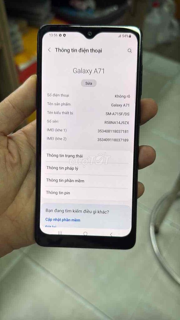 Samsung Galaxy A71 8GB/128GB Đen. Mua bán Điện thoại tại Quận 12 Tp Hồ Chí Minh được đăng bởi Dinh Mai Nuong hình 1
