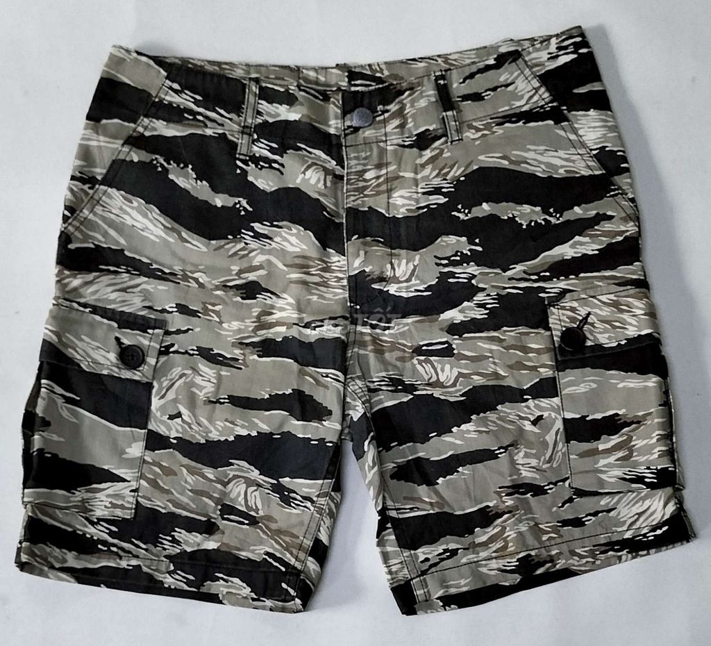Quần Short Túi Hộp Tiger Camo Nude Bones
