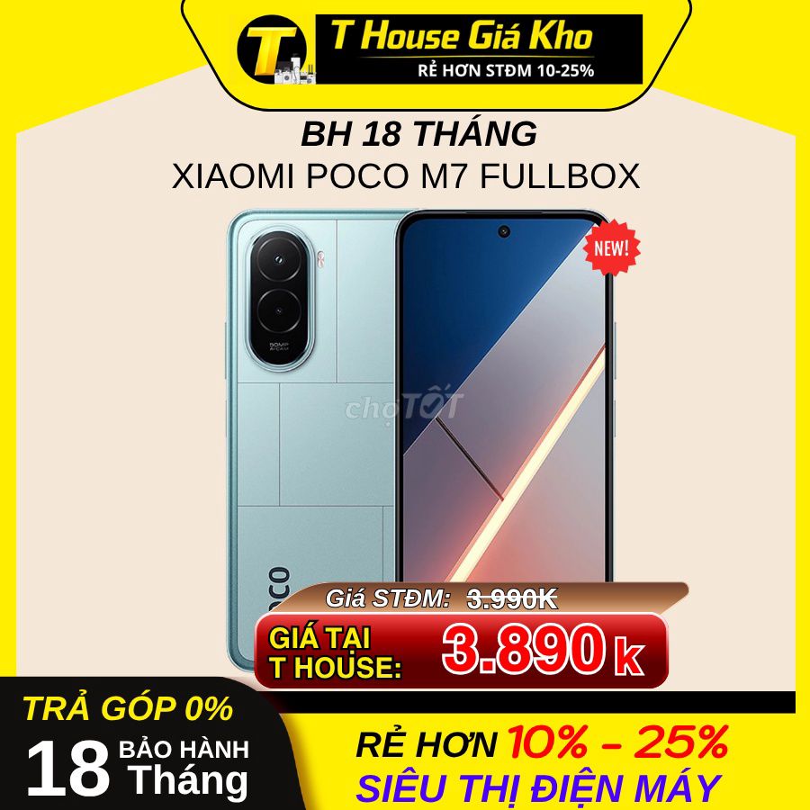 Xiaomi POCO M7 6GB/128GB Fullbox Công ty. Mua bán Điện thoại tại Quận Bình Thạnh Tp Hồ Chí Minh được đăng bởi T HOUSE GIÁ KHO hình 1