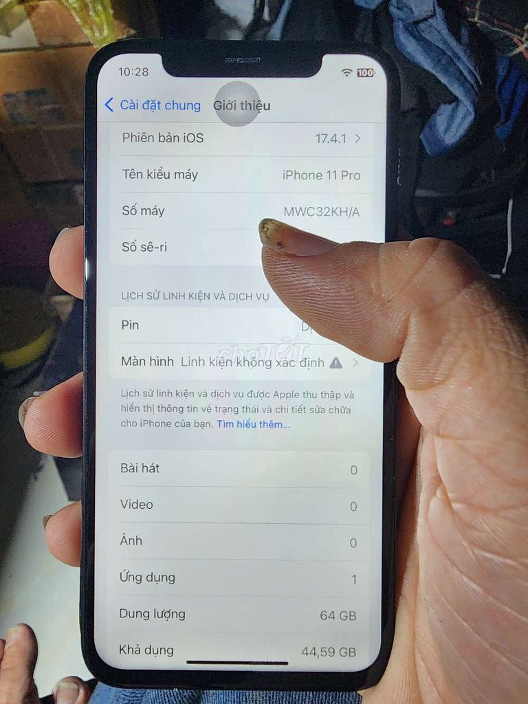 Apple iPhone 11 Pro 64GB Đã sử dụng. Mua bán Điện thoại tại Quận Bình Thạnh Tp Hồ Chí Minh được đăng bởi tùng  hình 1