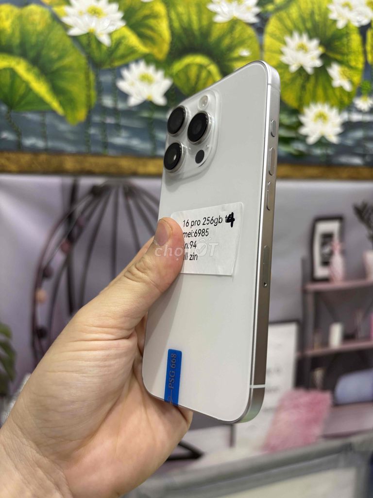 iPhone 16 Pro 256GB Trắng Đã sử dụng. Mua bán Điện thoại tại Quận Bắc Từ Liêm Hà Nội được đăng bởi Cửa hàng Bính Táo hình 1