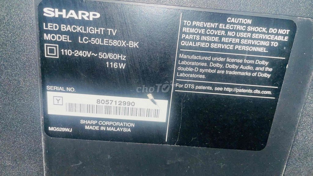 Tivi Sharp LC-50LE580X-BK. Mua bán Tivi, Âm thanh tại Huyện Đông Anh Hà Nội được đăng bởi Phương Nam hình 1