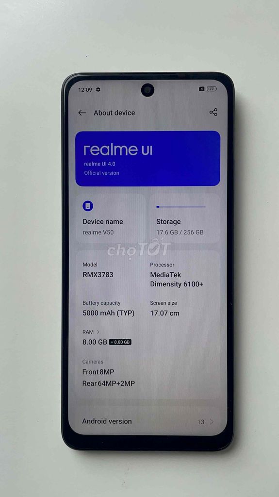 Realme V50 256GB Đen. Mua bán Điện thoại tại Thành phố Thuận An Bình Dương được đăng bởi Tuệ Minh hình 1