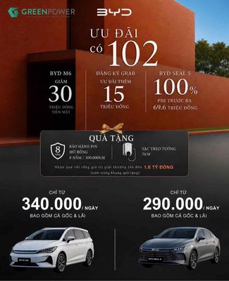 BYD M6 Ô tô điện 7 chỗ Xám