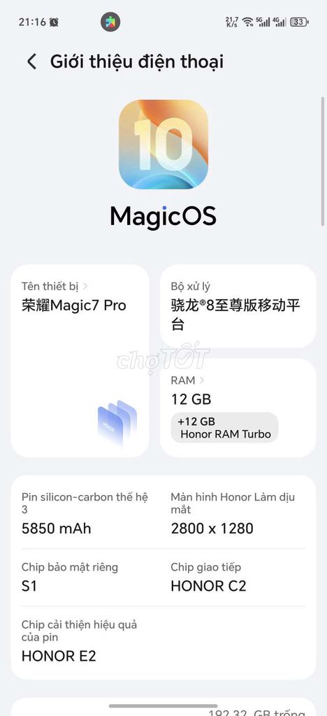 Honor Magic7 Pro giao lưu. Mua bán Điện thoại tại Huyện Thống Nhất Đồng Nai được đăng bởi bull hình 1