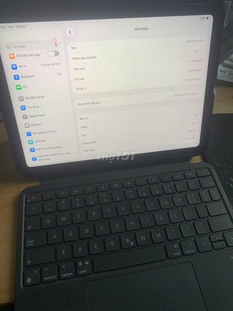 Apple iPad A16 (gen 11) 128GB Xanh kèm bàn phím. Mua bán Máy tính bảng tại Thành phố Thủ Đức Tp Hồ Chí Minh được đăng bởi Peter Pan hình 1