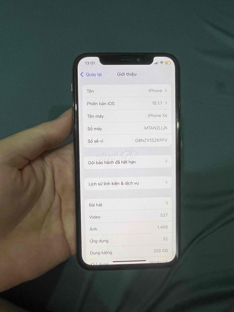 iphone XS 256gb qt may bao zin nha anh em