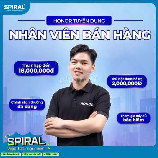 HONOR TUYỂN NHÂN VIÊN TƯ VẤN BÁN HÀNG ĐIỆN THOẠI