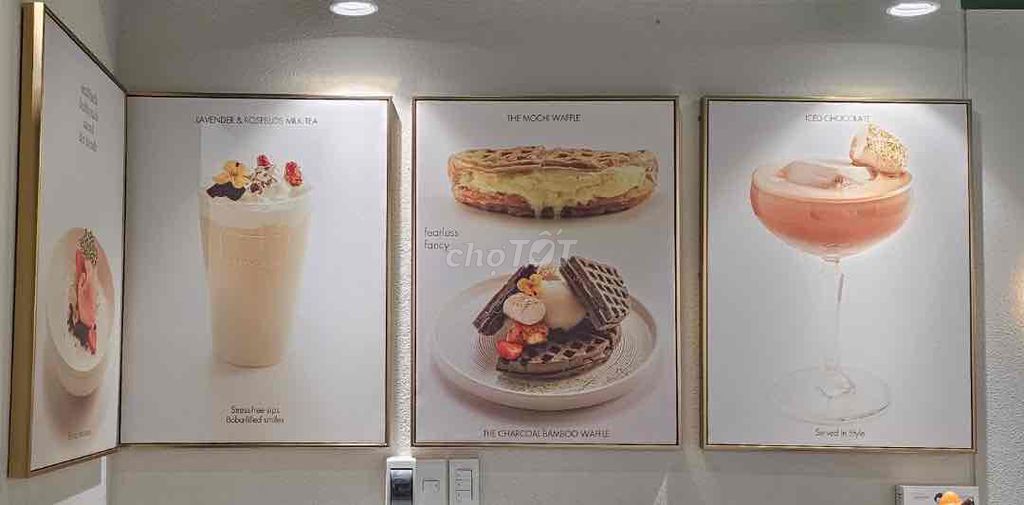 Tranh canvas Khung nhôm Vàng 60x80cm - 4 tấm. Mua bán Cây cảnh, đồ trang trí tại Quận 1 Tp Hồ Chí Minh được đăng bởi Liên Hương Trần hình 1