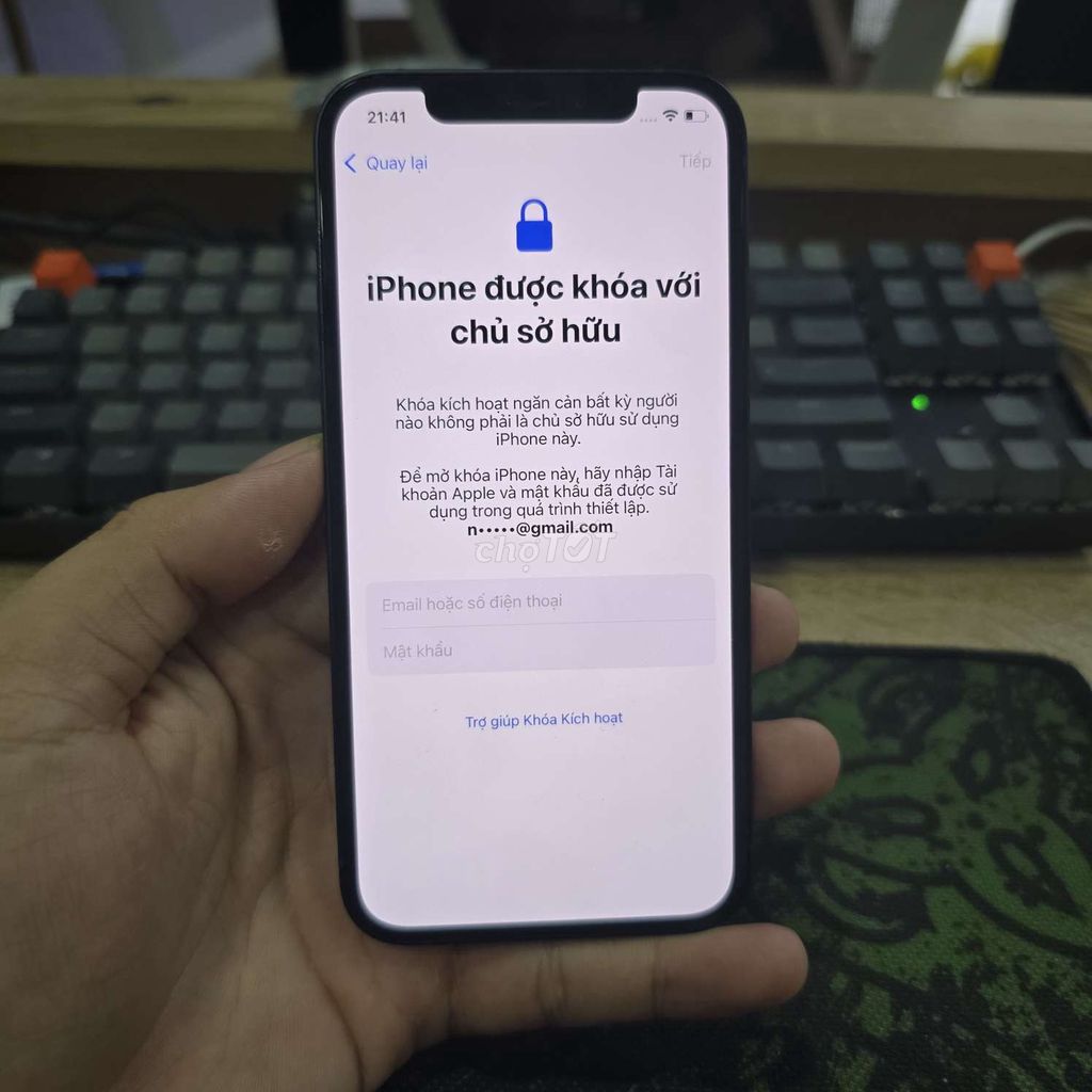 Xác iphone 12 dính icloud đẹp keng zin ốc áp.