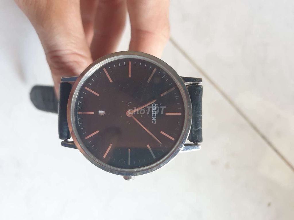 Đồng hồ Orient Nam Dây da Đen. Mua bán Đồng hồ tại Thành phố Quảng Ngãi Quảng Ngãi được đăng bởi Thành Hải hình 1