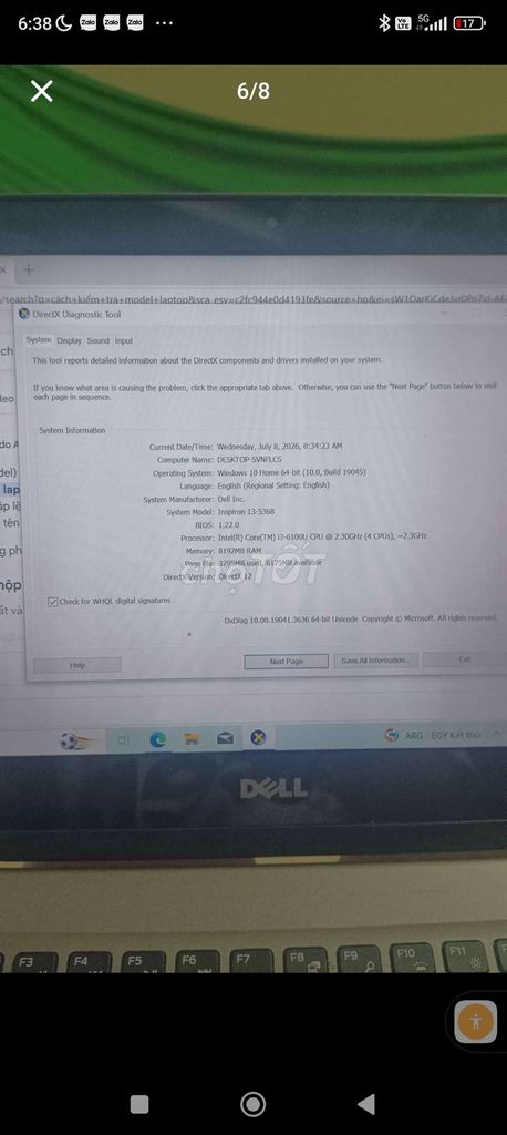 Dell Inspiron 13 5000 i3 8GB/256GB 13.3 inch Xám. Mua bán Laptop tại Huyện Tứ Kỳ Hải Dương được đăng bởi Đặng xuân Bình hình 1