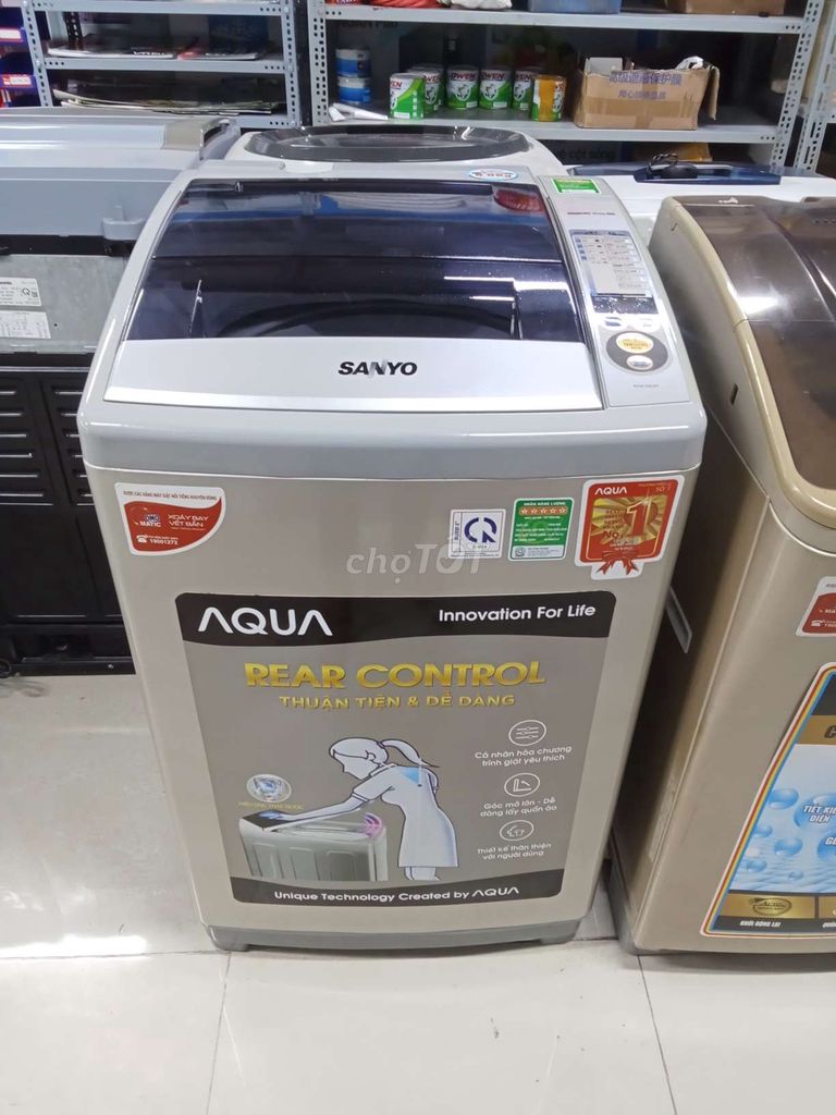 Máy giặt Sanyo 8kg Xám. Mua bán Máy giặt tại Huyện Long Thành Đồng Nai được đăng bởi Điện Máy Thanh Lý hình 1