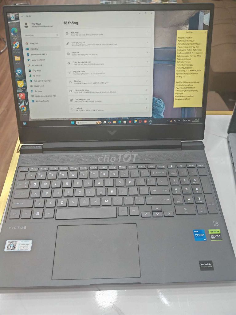 lapto HP Victus Hàng FPT. i5 th12.  ram 16/512