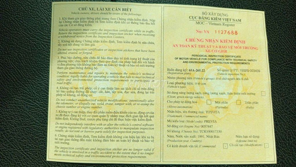 Toyota previa 1.9 số tự động 6 chỗ máy lạnh teo. Mua bán Ô tô tại Quận 12 Tp Hồ Chí Minh được đăng bởi nguyễn thanh hình 16