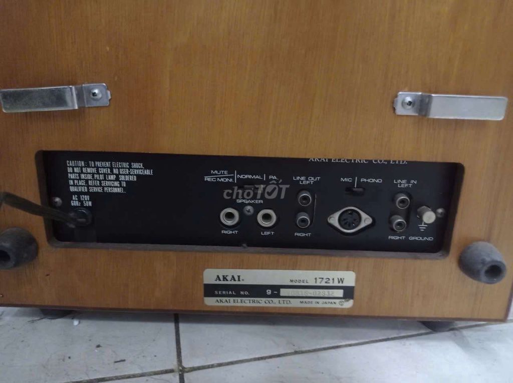 Đầu băng cối Akai 1721W Gỗ Kim loại. Mua bán Đồ sưu tầm, đồ cổ tại Huyện Hóc Môn Tp Hồ Chí Minh được đăng bởi Thiên thanh hình 1