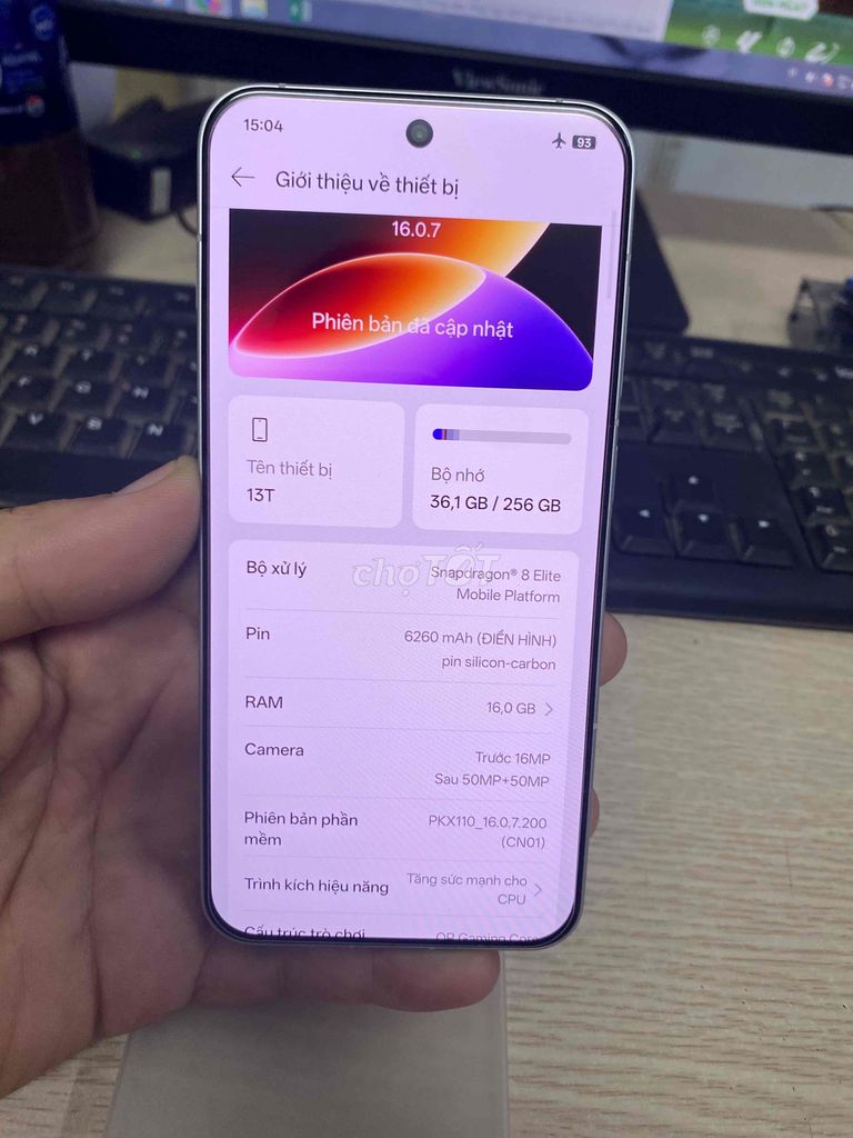 OnePlus 13T 256GB Bạc Snapdragon 8 Elite. Mua bán Điện thoại tại Quận Hai Bà Trưng Hà Nội được đăng bởi Quốc Bảo hình 1