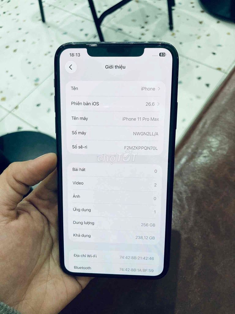 Apple iPhone 11 Pro Max 256GB Xám. Mua bán Điện thoại tại Huyện Thống Nhất Đồng Nai được đăng bởi Minh Hoàng hình 1
